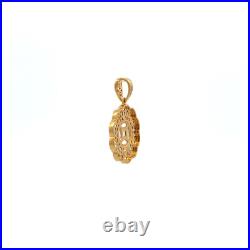 18K Gold Pendant Good Fortune Coin Two Tone Fine Jewelry 2.14 grams 18K Gold Pendant Good Fortune Coin Two Tone Fine Jewelry 2.14 grams