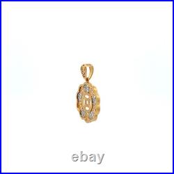 18K Gold Pendant Good Fortune Coin Two Tone Fine Jewelry 2.14 grams 18K Gold Pendant Good Fortune Coin Two Tone Fine Jewelry 2.14 grams