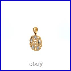 18K Japan Gold Pendant Charm Good Fortune Coin Two Tone Fine Jewelry 2.14 grams 18K Japan Gold Pendant Charm Good Fortune Coin Two Tone Fine Jewelry 2.14 grams