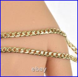 18K SOLID GOLD Curb link Cuban Link Chain 25.25 inch 33.2 grams 3.8 mm wide
