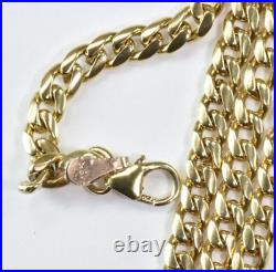 18K SOLID GOLD Curb link Cuban Link Chain 25.25 inch 33.2 grams 4 mm wide