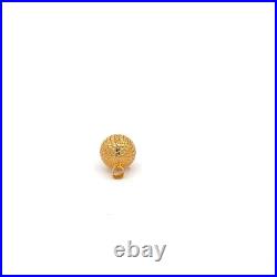 18K Saudi Gold Pendant Charm Money Lucky Coin Ball Fine Jewelry 1.11 grams 18K Saudi Gold Pendant Charm Money Lucky Coin Ball Fine Jewelry 1.11 grams