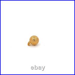 18K Saudi Gold Pendant Charm Money Lucky Coin Ball Fine Jewelry 1.11 grams 18K Saudi Gold Pendant Charm Money Lucky Coin Ball Fine Jewelry 1.11 grams