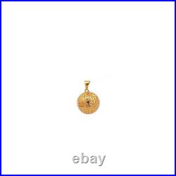 18K Saudi Gold Pendant Charm Money Lucky Coin Ball Fine Jewelry 1.11 grams 18K Saudi Gold Pendant Charm Money Lucky Coin Ball Fine Jewelry 1.11 grams