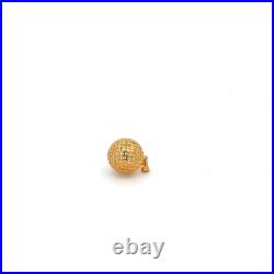 18K Saudi Gold Pendant Charm Money Lucky Coin Ball Fine Jewelry 1.11 grams 18K Saudi Gold Pendant Charm Money Lucky Coin Ball Fine Jewelry 1.11 grams