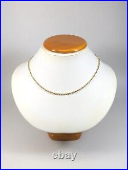 18K Solid Yellow Gold Ball/Bead Chain Necklace 20 3.0MM 18.8 Grams 12.1 DWT