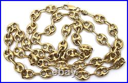 18K Yellow Gold 7.75mm Wide Gucci Link Chain Necklace 25.75 Inches