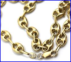 18K Yellow Gold 7.75mm Wide Gucci Link Chain Necklace 25.75 Inches
