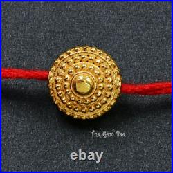 18k Solid Yellow Gold 8mm Fancy Granulation Coin Spacer Finding Bead (1) or (5) 18k Solid Yellow Gold 8mm Fancy Granulation Coin Spacer Finding Bead (1) or (5)