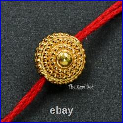 18k Solid Yellow Gold 8mm Fancy Granulation Coin Spacer Finding Bead (1) or (5) 18k Solid Yellow Gold 8mm Fancy Granulation Coin Spacer Finding Bead (1) or (5)