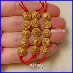 18k Solid Yellow Gold 8mm Fancy Granulation Coin Spacer Finding Bead (1) or (5) 18k Solid Yellow Gold 8mm Fancy Granulation Coin Spacer Finding Bead (1) or (5)