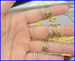 18k Solid Yellow Gold Lucky Coin Money Band Ring. Size 5.5, 1.78 Grams 18k Solid Yellow Gold Lucky Coin Money Band Ring. Size 5.5, 1.78 Grams