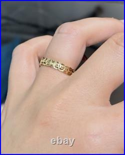 18k Solid Yellow Gold Lucky Coin Money Band Ring. Size 5.5, 1.78 Grams 18k Solid Yellow Gold Lucky Coin Money Band Ring. Size 5.5, 1.78 Grams