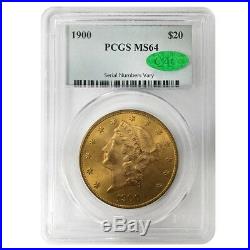 1900 $20 Liberty Head Double Eagle Gold Coin PCGS MS 64 CAC