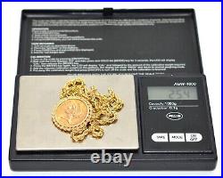 1901 Coronet Head Gold 5 Eagle Coin Necklace 14K Solid Gold Liberty Necklace