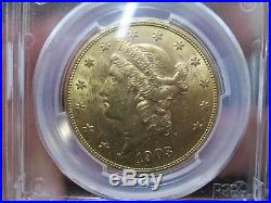 1903 S 20 Dollar Liberty Gold Coin In Pcgs Au 58 About Uncirculated Condition