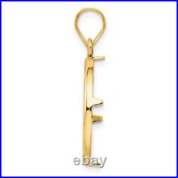 1905-1955 Mexico 5 Pesos Prong Set Plain Polished Coin Bezel in 14k Gold