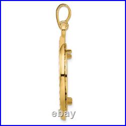 1905-1959 Mexico 10 Pesos Prong Set Encased Rope Coin Bezel in 14k Gold 1905-1959 Mexico 10 Pesos Prong Set Encased Rope Coin Bezel in 14k Gold