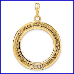 1905-1959 Mexico 10 Pesos Prong Set Encased Rope Coin Bezel in 14k Gold 1905-1959 Mexico 10 Pesos Prong Set Encased Rope Coin Bezel in 14k Gold