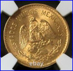 1906 M Gold Mexico 5 Pesos Miguel Hidalgo Coin Ngc Mint State 64