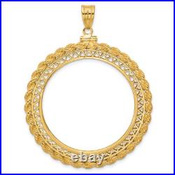 1907-1933 US $20 St Gaudens Double Eagle Screw Top Filigree Coin Bezel 14k Gold 1907-1933 US $20 St Gaudens Double Eagle Screw Top Filigree Coin Bezel 14k Gold