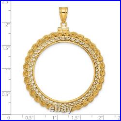 1907-1933 US $20 St Gaudens Double Eagle Screw Top Filigree Coin Bezel 14k Gold 1907-1933 US $20 St Gaudens Double Eagle Screw Top Filigree Coin Bezel 14k Gold