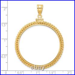 1907-1933 US $20 St Gaudens Double Eagle Screw Top Rope Coin Bezel in 14k Gold 1907-1933 US $20 St Gaudens Double Eagle Screw Top Rope Coin Bezel in 14k Gold
