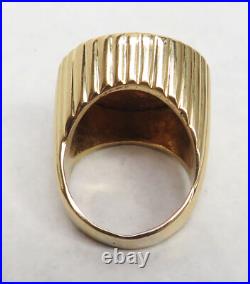 1907 USA Antique $5 Dollar Solid Gold In 18k Coin Pinky Ring Size 8