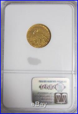1908 Indian Head $2.50 $2½ Quarter Eagle Gold Coin NGC Authenticated Graded MS64