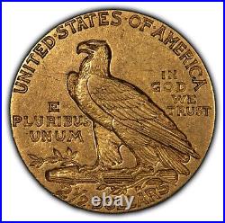 1909 G$2.50 Indian Head Gold Quarter Eagle Solid Circulated Example G3010