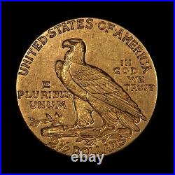 1909 G$2.50 Indian Head Gold Quarter Eagle Solid Circulated Example G3010