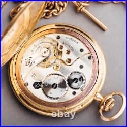 1910 Cyma pocket watch 14ct Solid Gold + 5 Francs 1865 Coin Gold Breguet Numeral