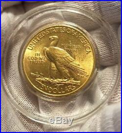 1910 Gold Indian Head Eagle. $10 Eagle. Gem Condition Coin