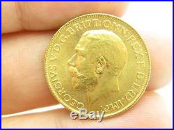 1911 British Gold Sovereign King Georgivs V D G Britt Omn Rex F D Ind Imp Coin