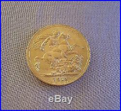 1911 GOLD Coin George Georgivs V D. G. Britt Great Britain British OMN REX
