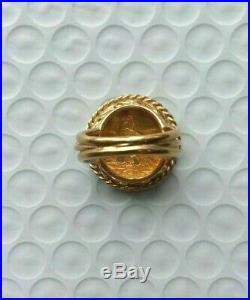 1911 Quarter Eagle $2.50 Gold Coin 14 Karat Solid Gold Ring And Setting