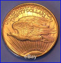 1911d USA 20 Gold Dollars Coin, Saint- Gaudens Unc / Bu Superb Luster