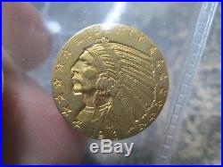 1913 5 Dollar Indian Gold Coin In About Uncirculated Condition