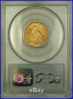 1913 $5 Five Dollar Indian Head Gold Half Eagle PCGS MS-62 (Better Coin)