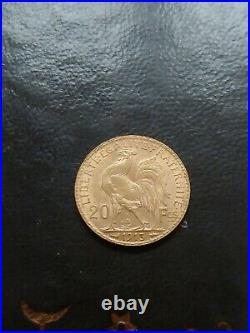 1913 Marianne 20 Franc Solid Gold Coin, like sovereign