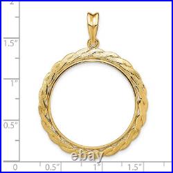 1917-1959 Mexico 20 Pesos Prong Set Braided Coin Bezel in 14k Gold 1917-1959 Mexico 20 Pesos Prong Set Braided Coin Bezel in 14k Gold