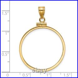 1917-1959 Mexico 20 Pesos Screw Top Reeded Border Coin Bezel in 14k Gold 1917-1959 Mexico 20 Pesos Screw Top Reeded Border Coin Bezel in 14k Gold