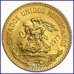 1917 Mexico 20 Pesos Gold Coin