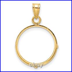 1918-1948 Mexico 2.5 Pesos Prong Set Plain D/C Coin Bezel in 14k Gold 1918-1948 Mexico 2.5 Pesos Prong Set Plain D/C Coin Bezel in 14k Gold
