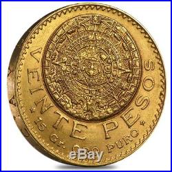 1918 Mexico 20 Pesos Gold Coin AU/BU