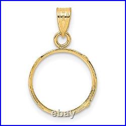 1919-1948 Mexico 2 Dos Peso Prong Set Plain D/C Coin Bezel in 14k Gold 1919-1948 Mexico 2 Dos Peso Prong Set Plain D/C Coin Bezel in 14k Gold