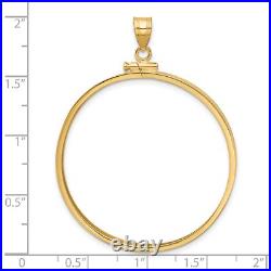 1921-1947 Mexico Centenario 50 Pesos Screw Top Reeded Border Coin Bezel 14k Gold 1921-1947 Mexico Centenario 50 Pesos Screw Top Reeded Border Coin Bezel 14k Gold