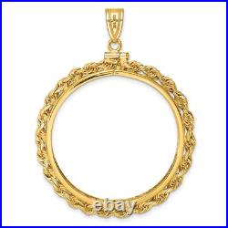 1921-1947 Mexico Centenario 50 Pesos Screw Top Small Knot Coin Bezel in 14k Gold 1921-1947 Mexico Centenario 50 Pesos Screw Top Small Knot Coin Bezel in 14k Gold
