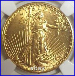 1928 Gold $20 Double Eagle Coin St Gaudens Head Philadelphia Ngc Certified Ms-63