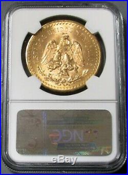 1930 Gold Mexico 50 Pesos Winged Victory Coin Ngc Mint State 63